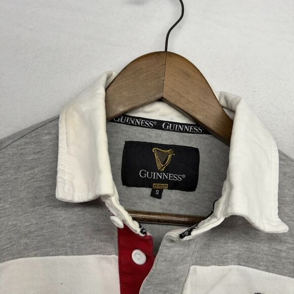 Vintage Guinness Rugby shirt Men's Small Black Toucan Embroidered Beer Y2k 90s - Picture 6 of 11